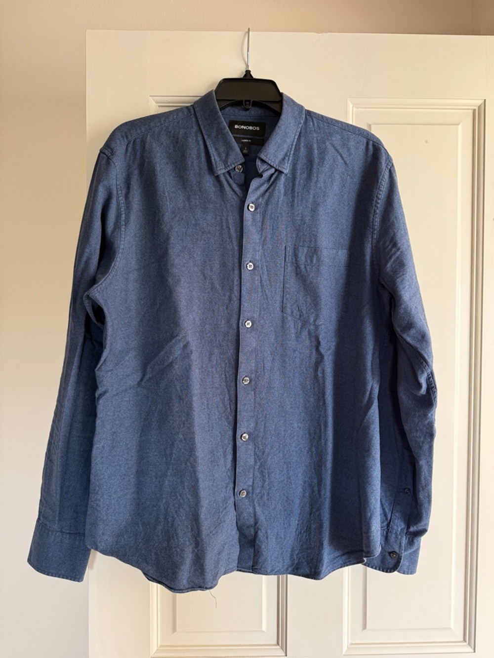 Bonobos Men’s Indigo Long-Sleeve Button-Down Shirt - size large
